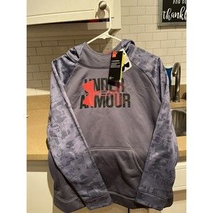 BRAND NEW Youth Girls Under Armour Coldgear Storm Sweatshirt YXL BlueGray Hoodie